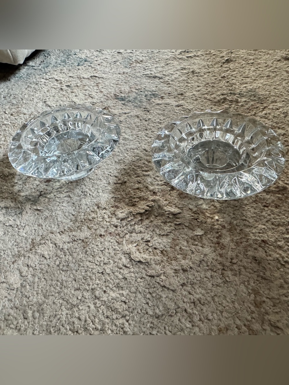 Glass candle holders